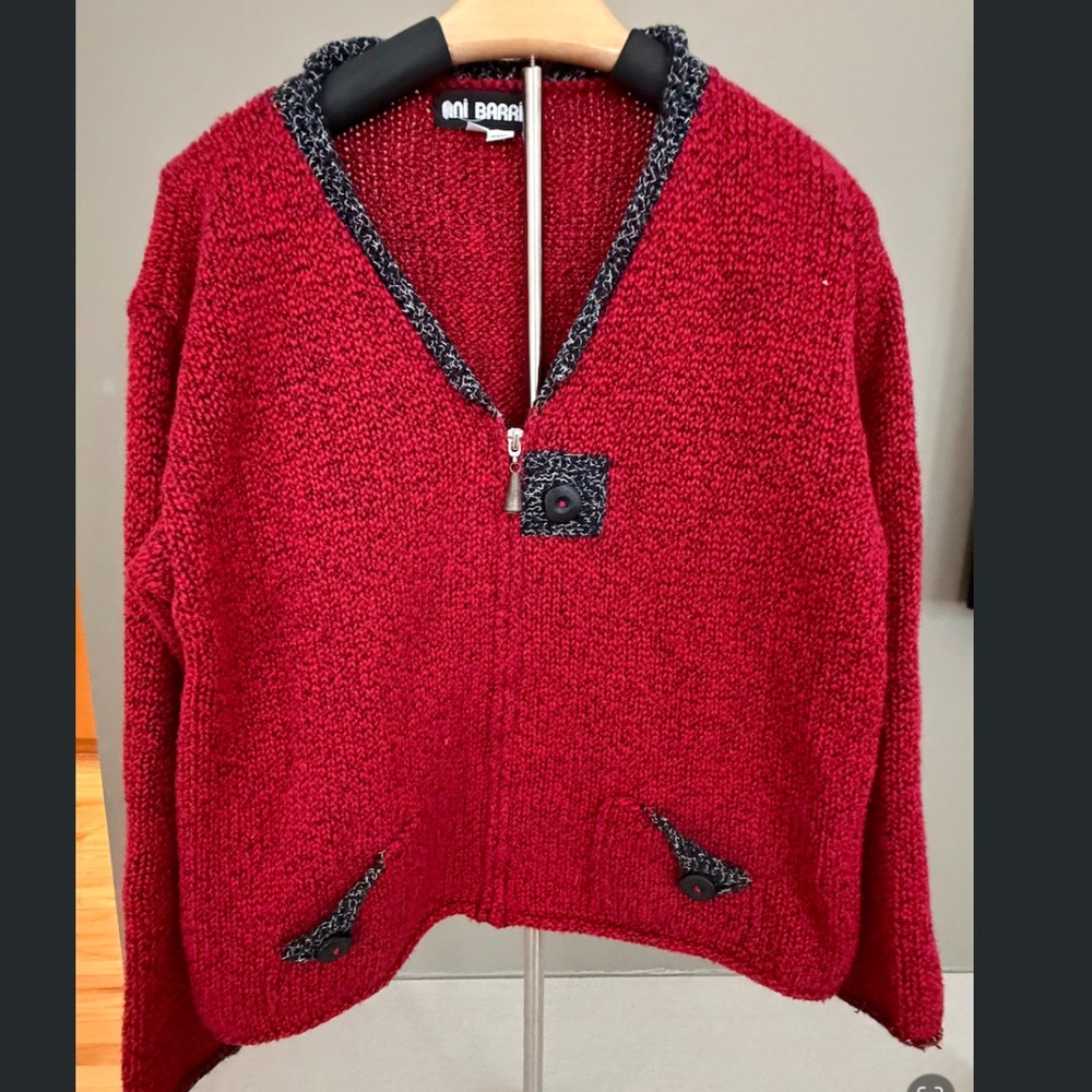 ANI Bari Cotton Zip Cardigan